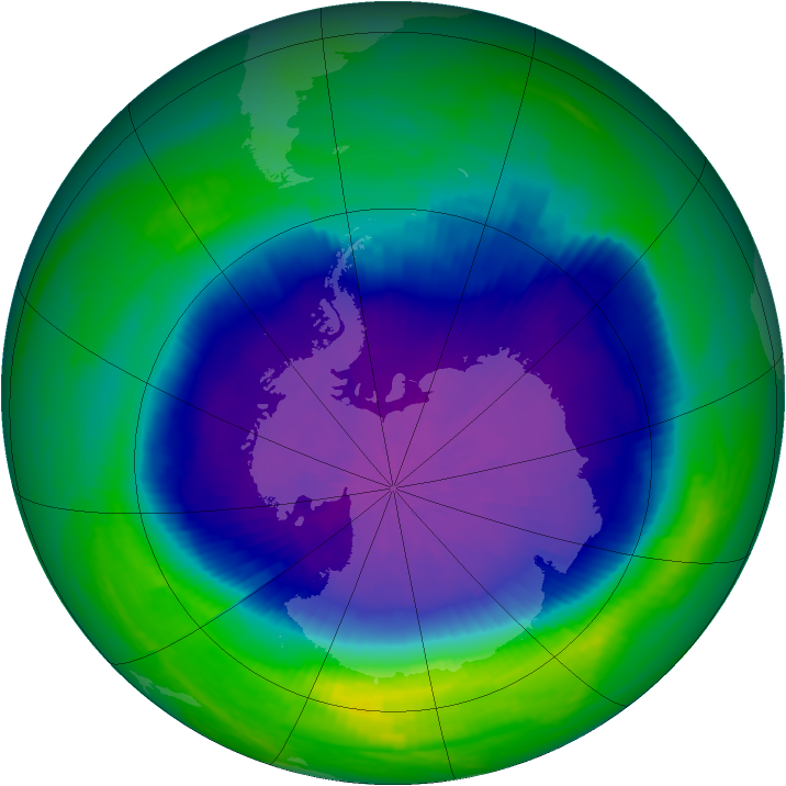 Ozone Map 2001-10-08
